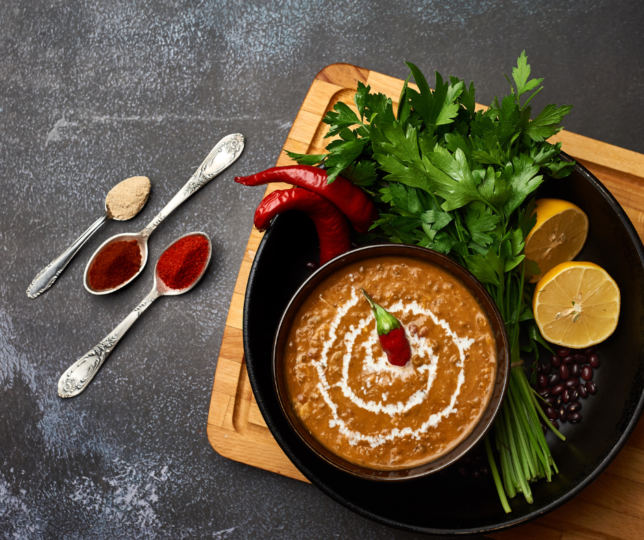 Dahl (indisk linsesuppe), fed og proteinrig